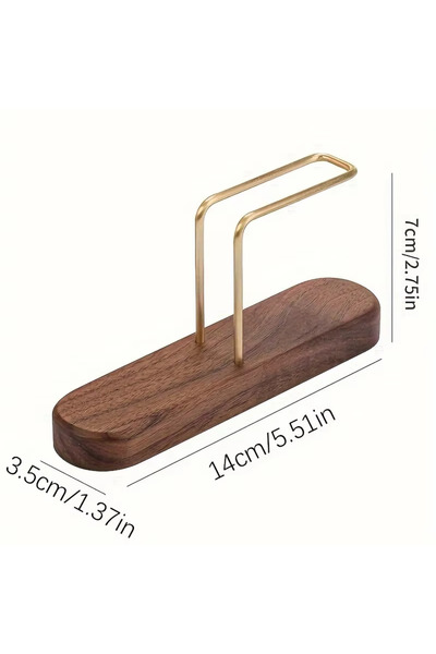Choice Paper Holder A Walnut & Brass Coffee Filter Paper Holder Stand, Wooden...