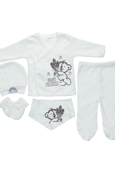 Minimio Kids 5-Piece Premium "Baby Friend" Written Cotton Baby Set