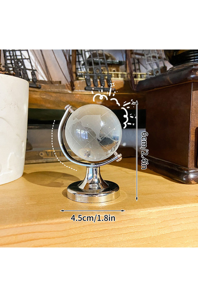 Choice one size Ins Mini Crystal Globe Transparent Earth Globe Ball Miniature...