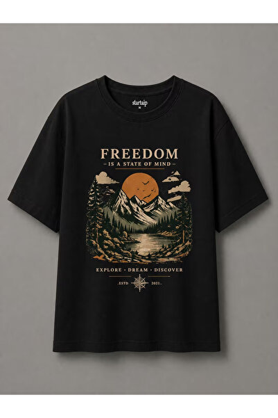 LOTS MODA Difference Printed Unisex Oversize T-Shirt