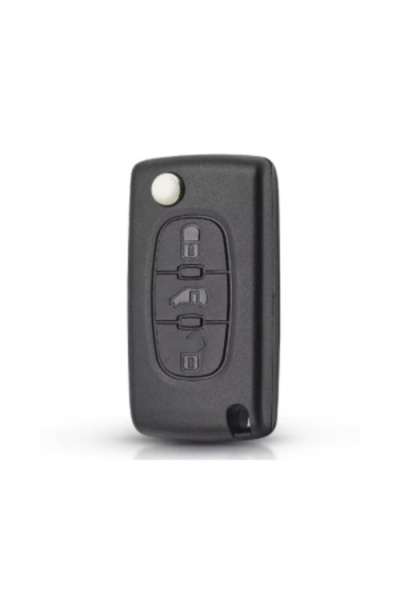 Aftermarket Корпус за ключ за запалване с 3 бутона за Пежо 407 без слот за ба...