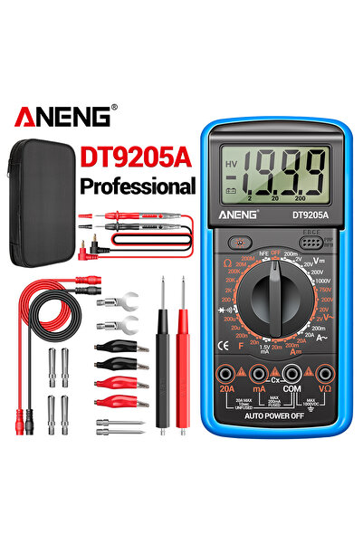 Choice4 جهاز قياس رقمي احترافي متعدد الوظائف ANENG DT9205A-12 أزرق اللون، 199...