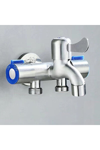 Choice A 1pc Three Way Faucet Stainless Steel Tap Sink Faucet Washing Machine...