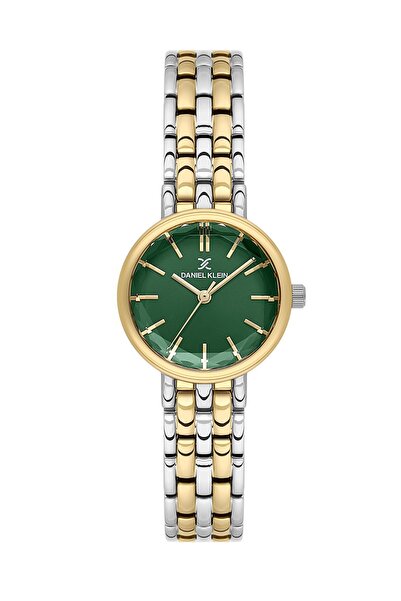 Daniel Klein Dial Green Strap Gold Silver Color 25 mm Women's Wristwatch with...