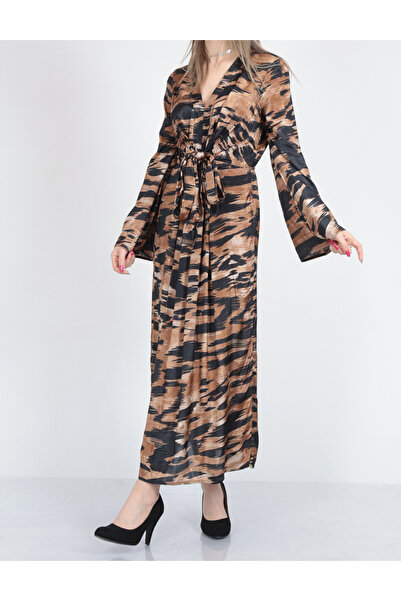 Evendi Long dress, Brown