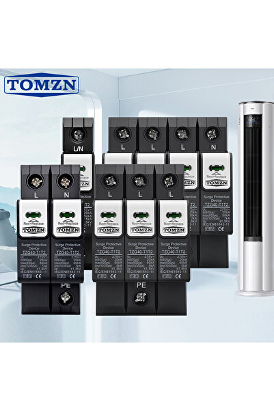 choice2 2P 275V AC Iimp 7kA TOMZN 10/350μs 7kA TZG40-T1T2 New type 275V 385V ...