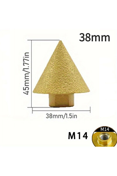 Choice M14 38mm M14 Diamond Chamfering Drill Bit Conical Engraving Polishing ...