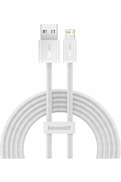 Baseus Δυναμικό Πλεκτό Καλώδιο USB-A σε Lightning Λευκό 1μ (CALD000402)