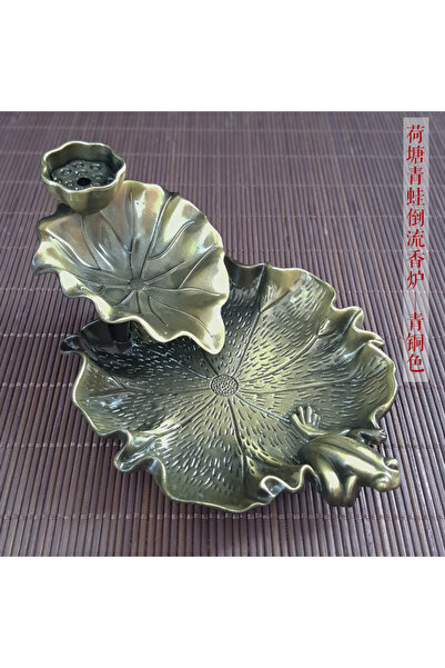 Choice A Household Alloy Frog Backflow Incense Burner Antique Tea Ceremony Sa...