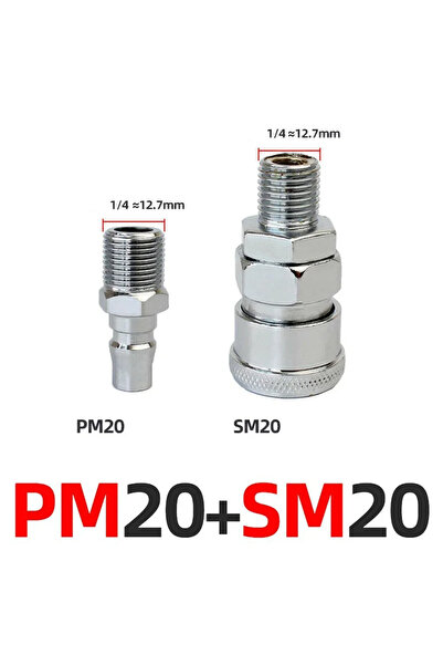 choice2 PM SM20 Fittings Air Line Hose Fittings SF20 SM20 SP20 Zinc Plated Ai...