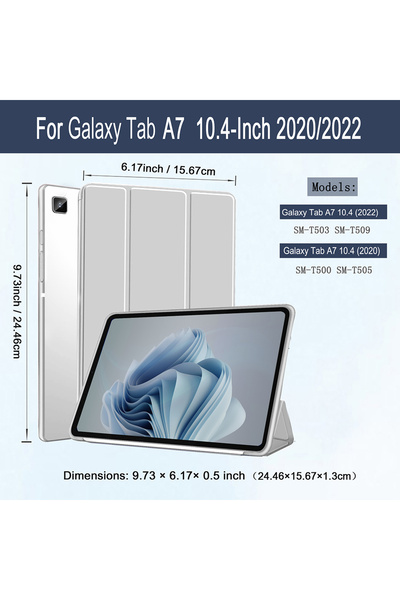 Choice حافظة رمادية اللون لجهاز تاب A7 10.4 2022/2020 (T503/T509/T500/T505/T5...