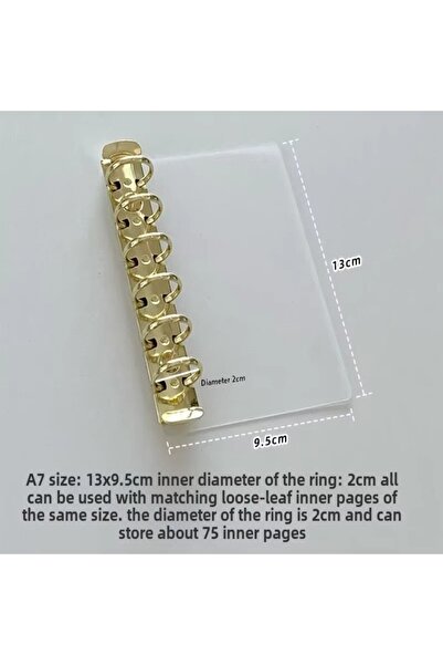 choice2 A7Gold 2cm M5 A7 Loose Leaf Side Insert Board Pad Secondary Ring DIY ...