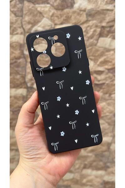 Vip Case General Mobile Era 50 Uyumlu Siyah Mini Fiyonk Desenli Silikon Darbe...