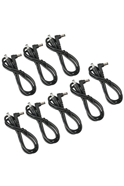 Choice 8 قطع كابلات توصيل طاقة DC لدواسات تأثيرات الجيتار، أسود، بطول 60 سم، ...