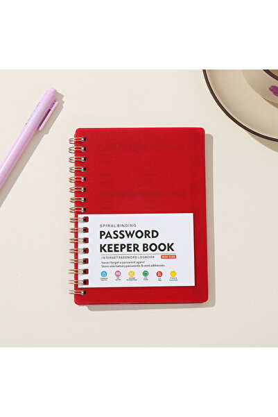 Choice Red A6 Password Keeper Book Internet Login Notebook with Alphabetical ...