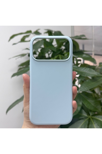 Choice35 جراب حماية كامل ناعم الملمس بلون أزرق فاتح (Baby Blue) لهاتف آيفون 1...