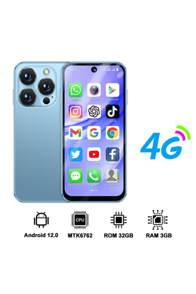 Choice5 blue RAM3G ROM32G SERVO 19PRO 4G Network Mini Smartphone Android12 OS...