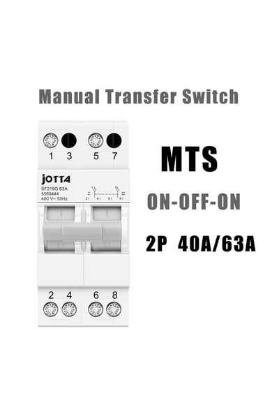 Choice 2P 63A JOTTA 2P 400V Din Rail MTS Manual Transfer Switch Dual Power Ch...