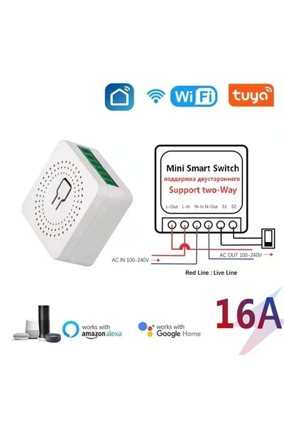 Choice wifi 16a 16A Tuya WiFi Smart Switch Module Mini Breaker 2-way Control ...