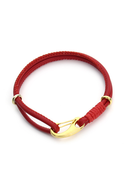 Choice5 Red Simple Style Adjustable Leather Cord Charm Bracelets for Women Le...