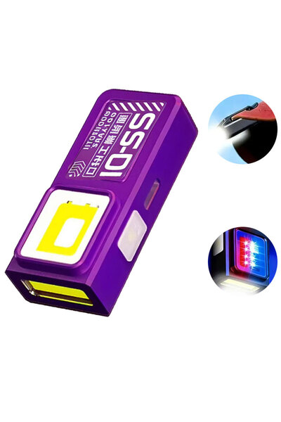 Choice1 Heinast Fixed Focus Purple-1pc Portable Mini COB LED Flashlight Recha...