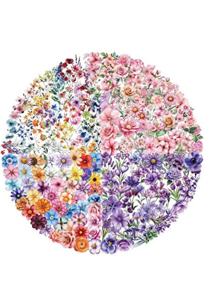 Choice 200pcs 200PCS Cartoon Transparent PET Plastic Beautiful Flower Graffit...