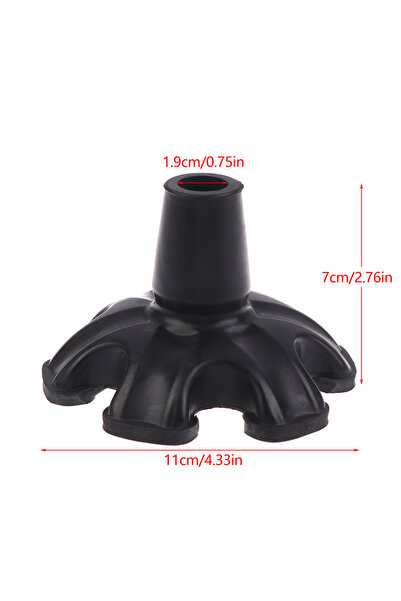 Choice Black New 19MM Cane Tips 6 Pillar Design Nonslip Crutch End Mat With F...