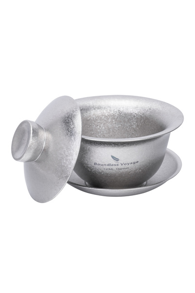 Choice Ti3144D Boundless Voyage كوب شاي بجدار مزدوج من التيتانيوم، غايوان، طق...