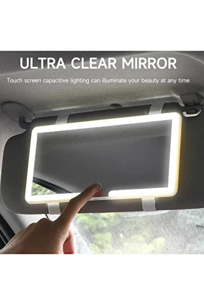 Choice WHITE Car Interior Makeup Mirrors Sun Visor Plate LED Mirror for Girls...