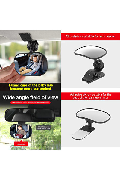 Choice Mirror With Clip Adjustable Wide Car Rear Seat Mirror Baby/Child Seat ...