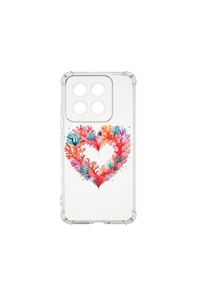 bestcase Husa pentru Xiaomi 14T, BestCase¬Æ Anti Shock 1.5MM, Coral Heart, Re...