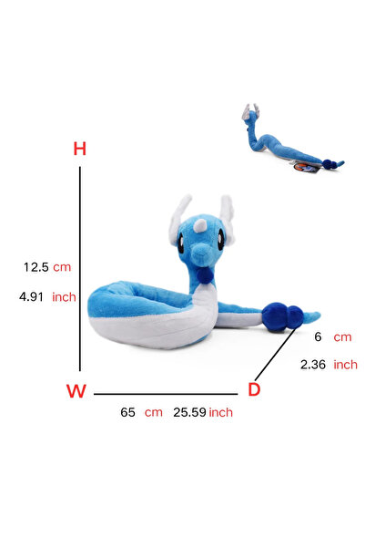 Choice1 Dragonair Blue Dragonair Plush Toys Cute Blue Pink Dragonair Soft Ani...