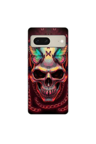 OEM Калъф, съвместим с Google Pixel 7, силиконов гел TPU модел, холографски ч...
