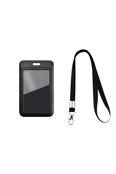 Choice1 vertical 1pc Worker Holder Case Black Color Lanyards Id Badge Holder ...