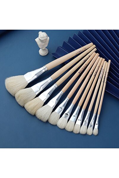 Choice1 11PCS Goat Hair 7/10/12 Pcs Professional Goat Hair Blend Mop Paint Br...