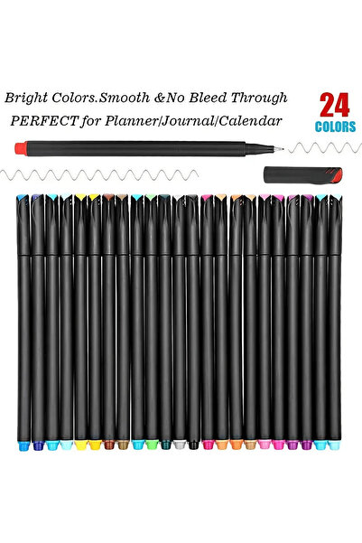 Choice 24pcs 24pcs Fineliner Point Pens - for Coloring, Sketching, Outlining,...