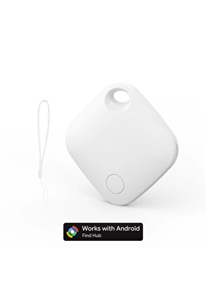 Choice White Android Smart Tag for Google Find Hub 90dB Loud Sound Replaceabl...