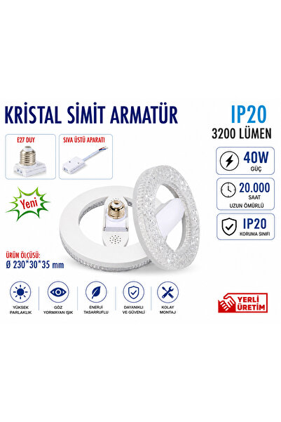 Lampist Kristal Simit LED Ampul 40W E27 – 3 Renk