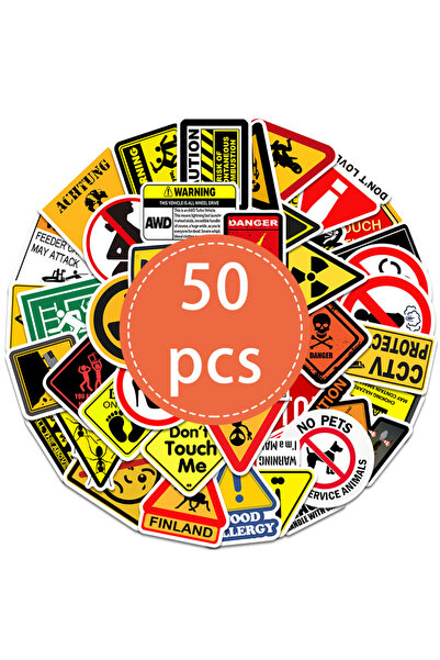 Choice 50 قطعة ملصقات تحذيرية مضحكة مقاومة للماء من الفينيل للابتوب وزجاجات ا...