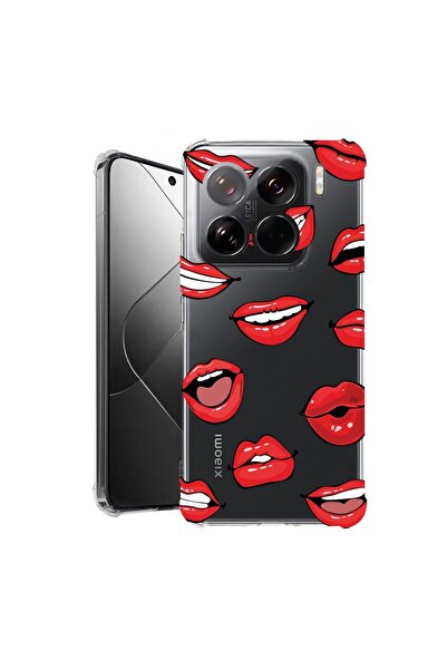 bestcase ¬Æ Husa pentru Xiaomi 15 Pro, Anti Shock 1.5MM, Lips - Kiss Pattern,...