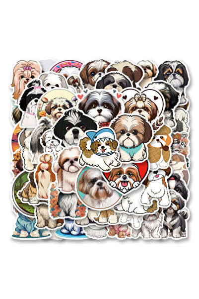 Choice 50pcs Cartoon Shih Tzu Cute Dog Animals Graffiti Stickers Decoration S...