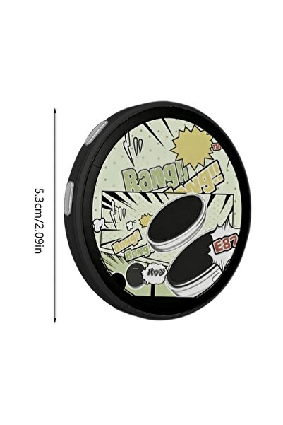 Choice1 Black Digital Badge Pin Magnetic Touch Screen Photo Display Decor 1.7...
