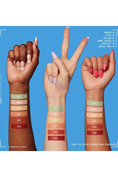 NYX Pro Fix Stick Correcting, Under-Eye Concealer Pen, 0.6, Brick Red, 10 g