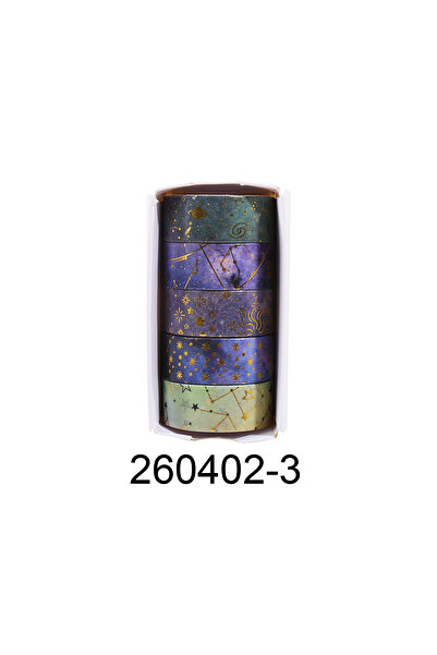Choice6 260402-3 مجموعة شريط واشي بتصميم السماء المرصعة بالنجوم، 12 لفة، بطول...