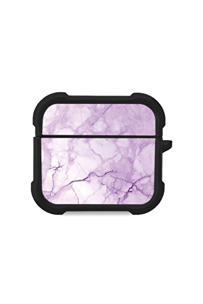 Sonique Θήκη Σιλικόνης Marble Series για AirPods 3 Βιολετί