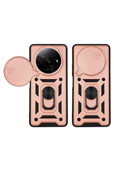 Sonique Θήκη Ring Armor CamPro για Xiaomi Redmi A3 / Redmi A3x Ροζ Χρυσό