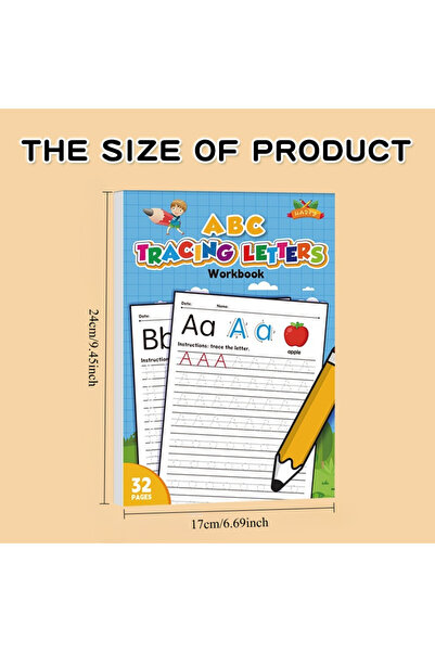 Choice 1Pc Alphabet A-Z Workbook, 32 Pages with 26 English Letters and Words ...
