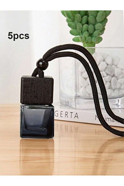 Choice1 زجاجات عطر سيارة زجاجية ملونة سعة 8 مل، 5 قطع، باللون الأسود المتدرج ...