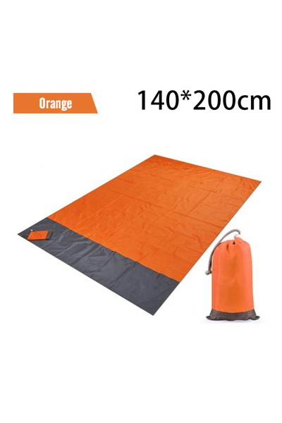 Choice3 Orange 140x200 cm 2x2.1m Waterproof Pocket Beach Blanket Folding Camp...