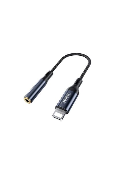 Remax RL-LA13i Braided Μετατροπέας Lightning σε 3.5mm Jack Μαύρο